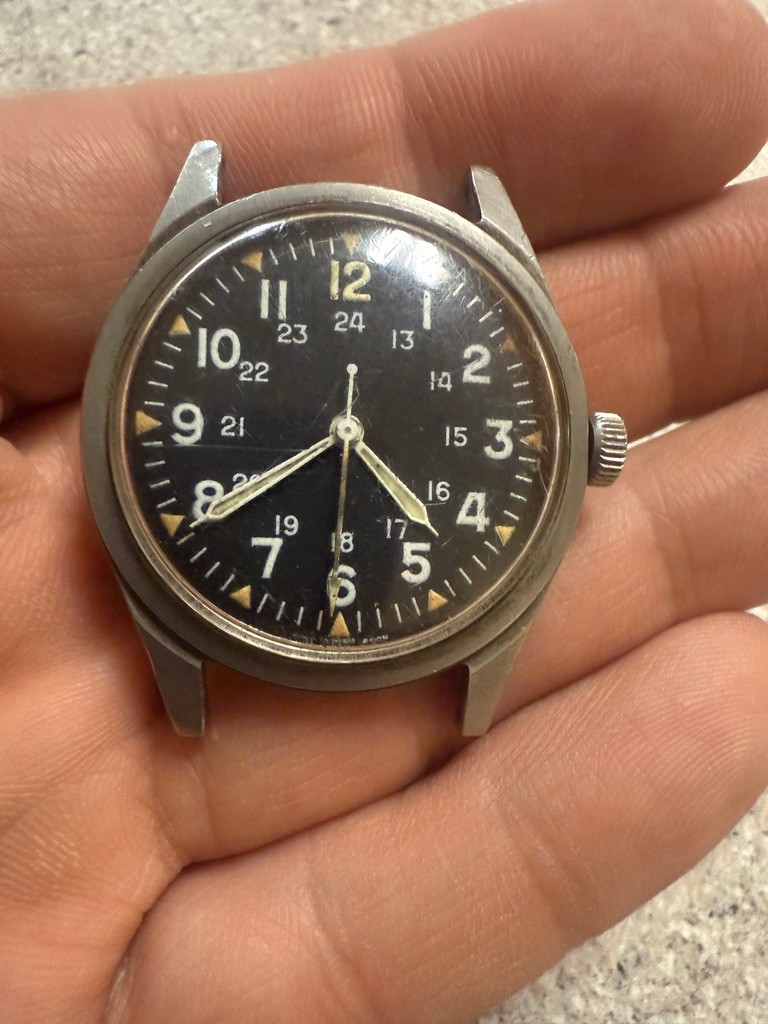 Vietnam 1968 Benrus MIL-W-3818B DTU-2A/P Military Field Men’s Wristwatch. RUNS.