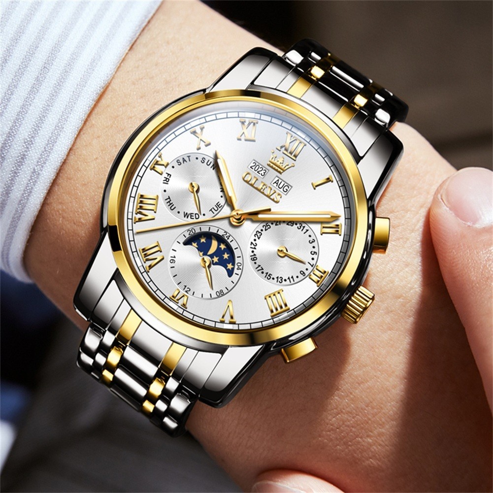 OLEVS 6692 Stylish Multi-functiom Gents Fashion Business Male Mechanical Watch