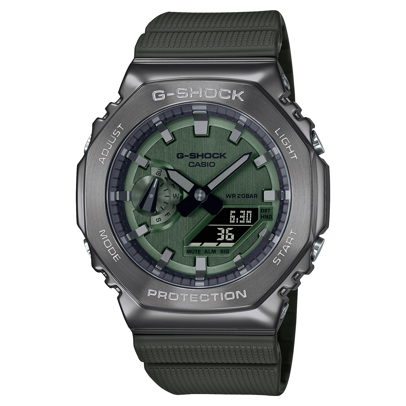 Wristwatch CASIO G-SHOCK GM-2100B-3AER Silicone Green Sub 200mt