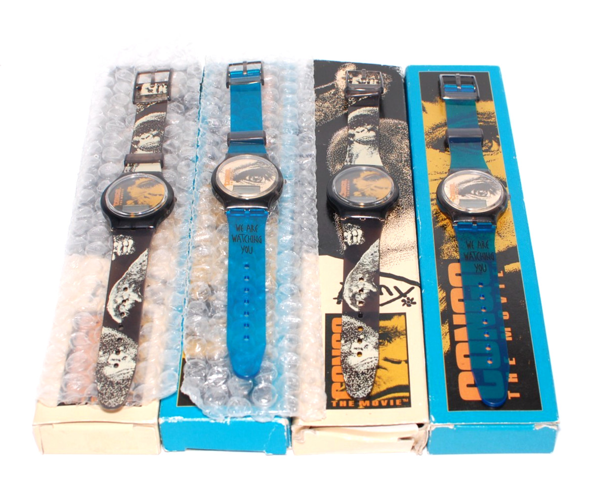 Lot of 4 VINTAGE 1995 CONGO THE MOVIE WATCH – New