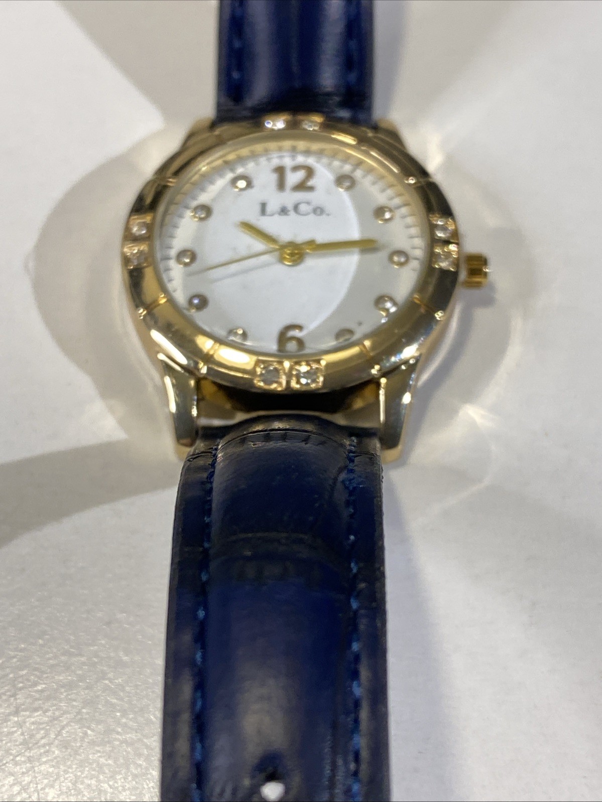L & Co. Watch Women’s New Battery Blue Leather Band