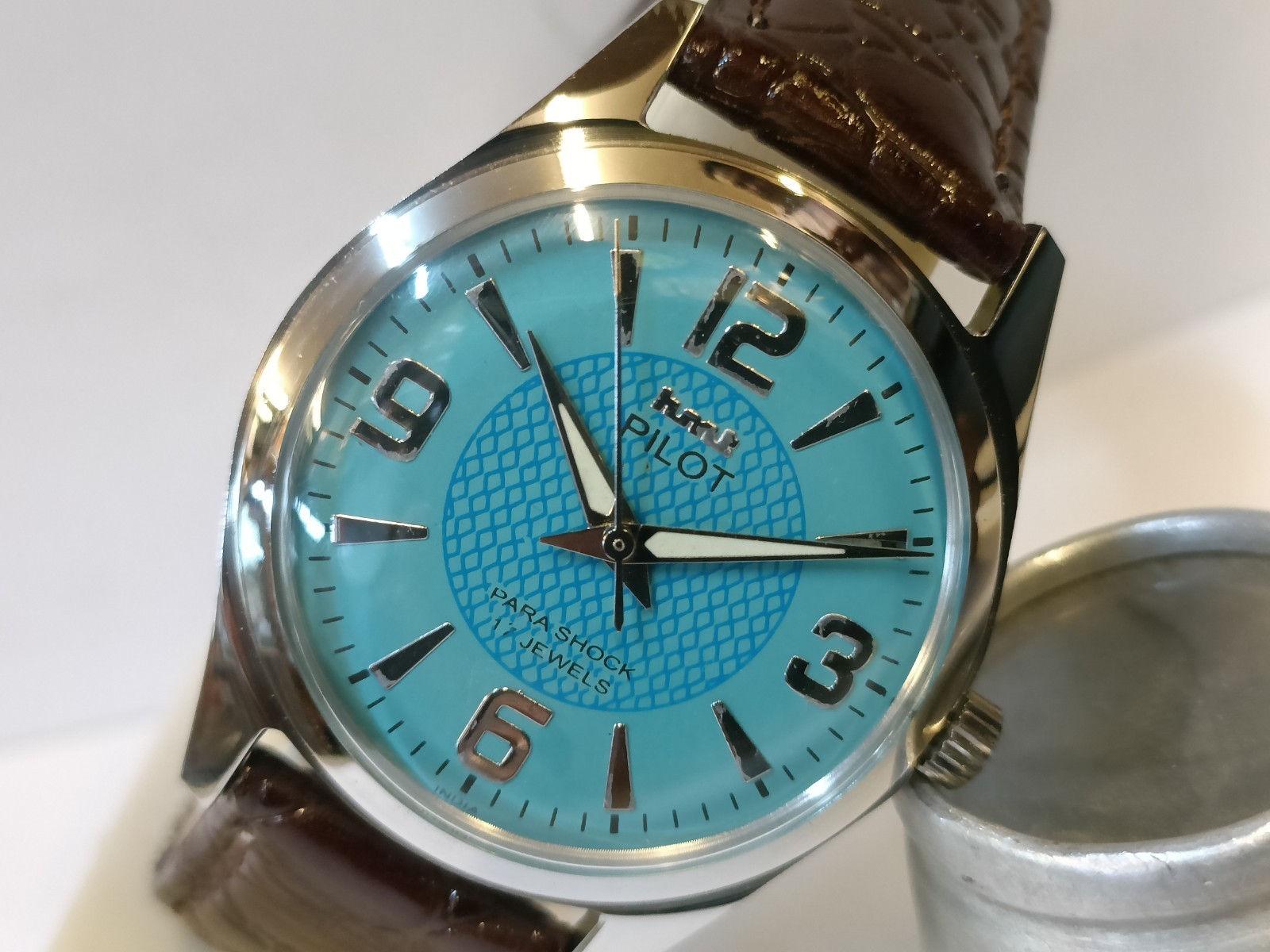 REFURBISHED HMT PILOT 17J WINDING SKY BLUE DIAL 0231 INDIA MEN’S WORKING