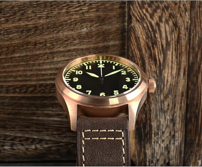 San Martin SN030-Q Bronze Automatic Pilot Watch 39mm Luminous Waterproof TYPE A