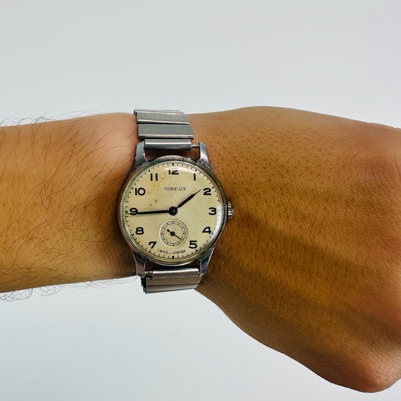 Vintage Pobeda 2602 Watch 1 MChZ Kirova 1950s USSR Soviet Mechanical Men’s Rare