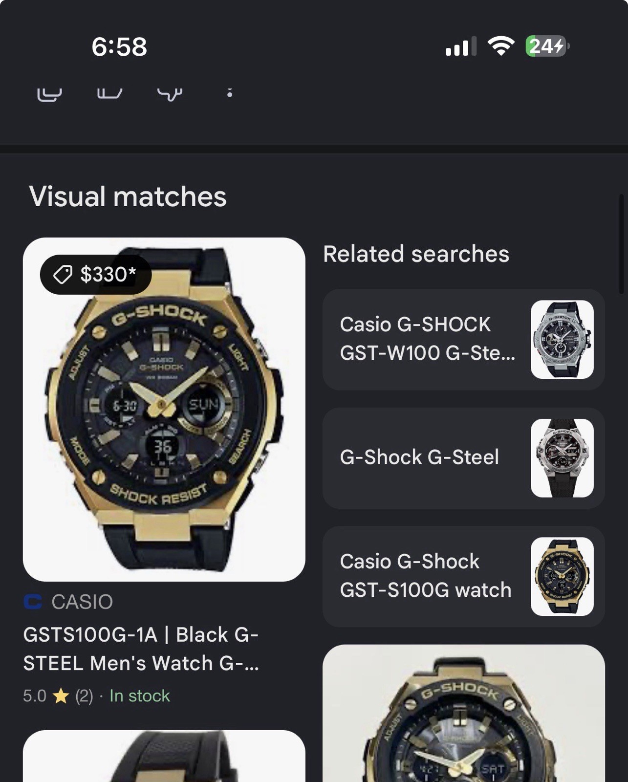 Casio G-Shock GSTS100G-1A Men’s 59mm Quartz Wristwatch
