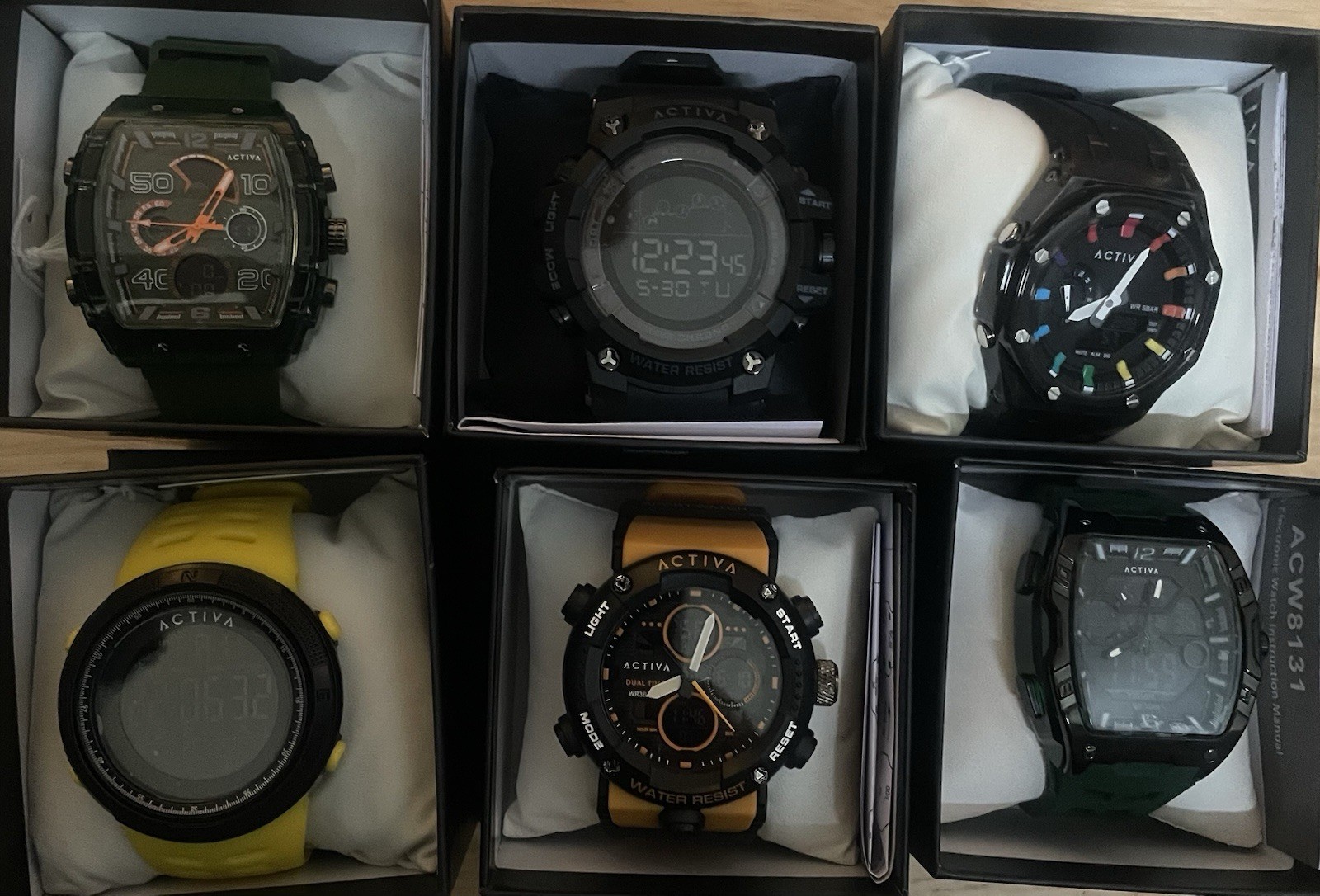 Activa X Invicta Lot of 6 Watches Multicolor Collection Bulk Assorted