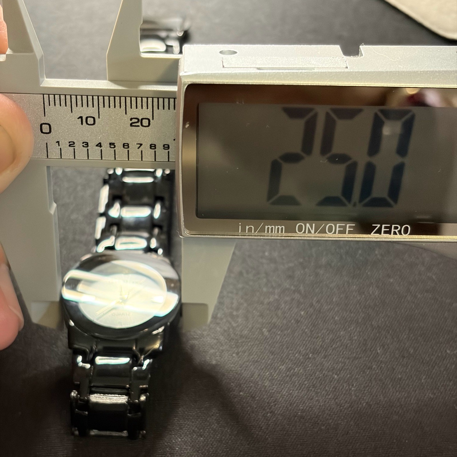 Gino Milano Quartz Watch Women Black Stainless Steel Minimalist Casual