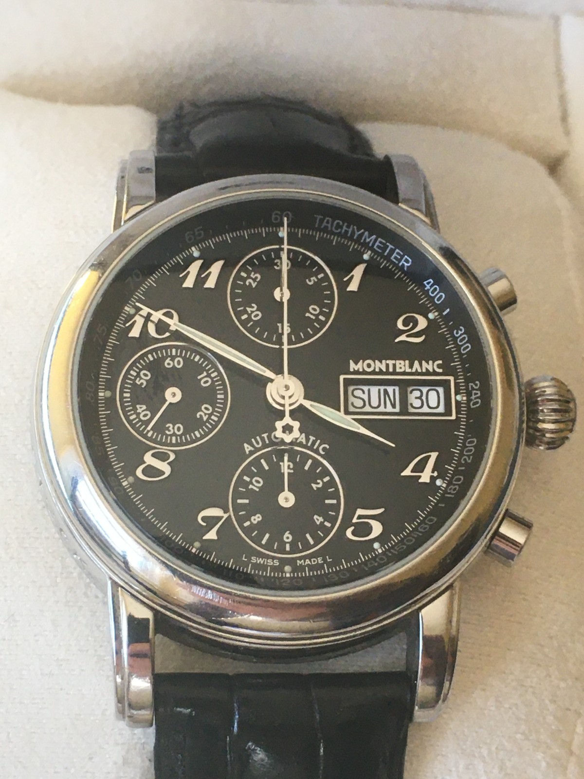 Montblanc Meisterstück Star Chronograph Automatic 7016 – Black Dial – Box – 38mm