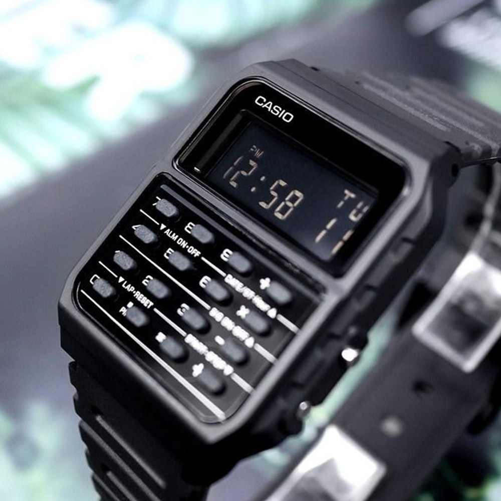 Casio CA-53WF-1B Retro Style Unisex Digital Calculator Watch