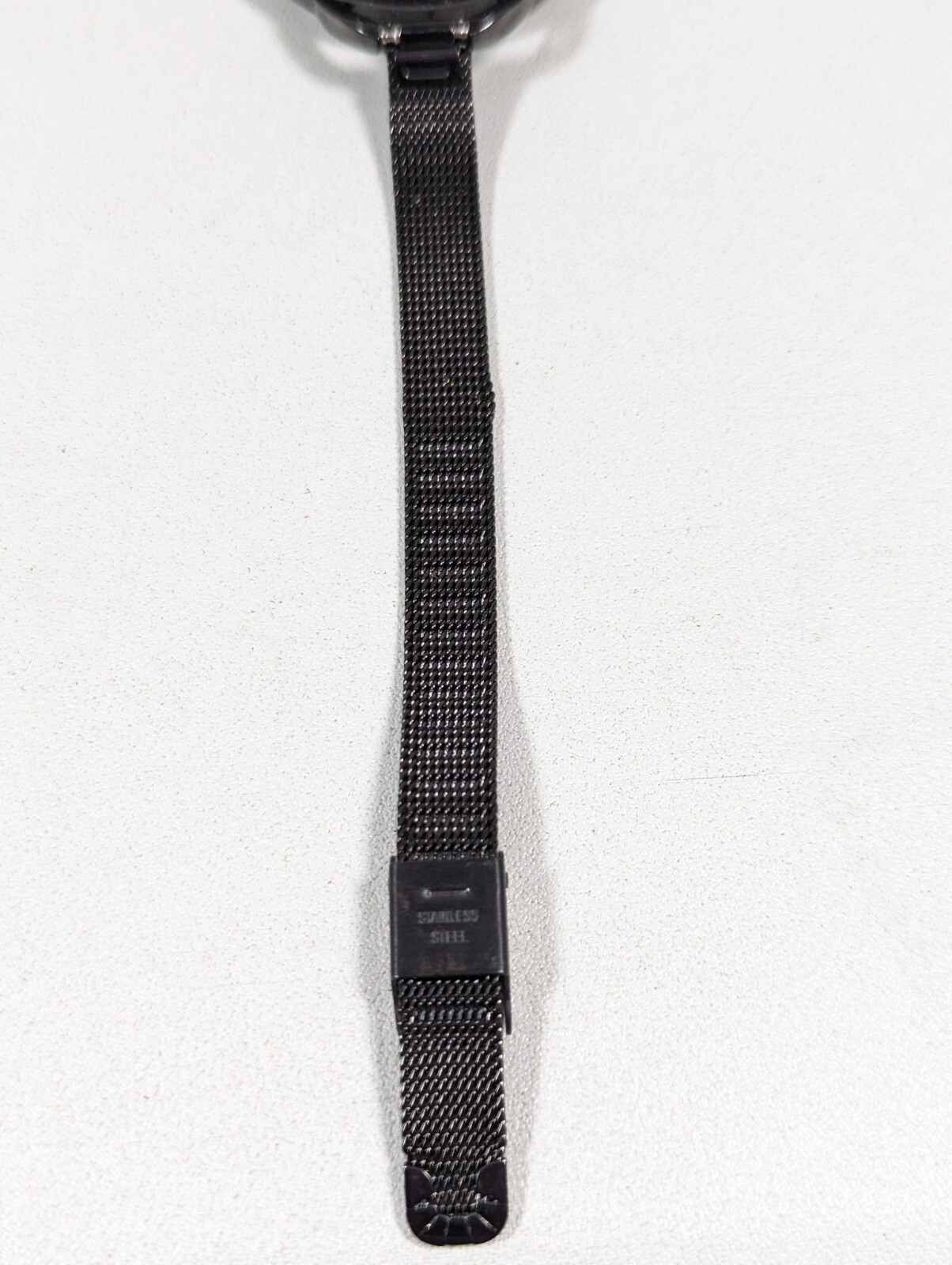 So & Co New York Womans Black Dial Raised Hardened Mineral Crystal Watch 8.5 In