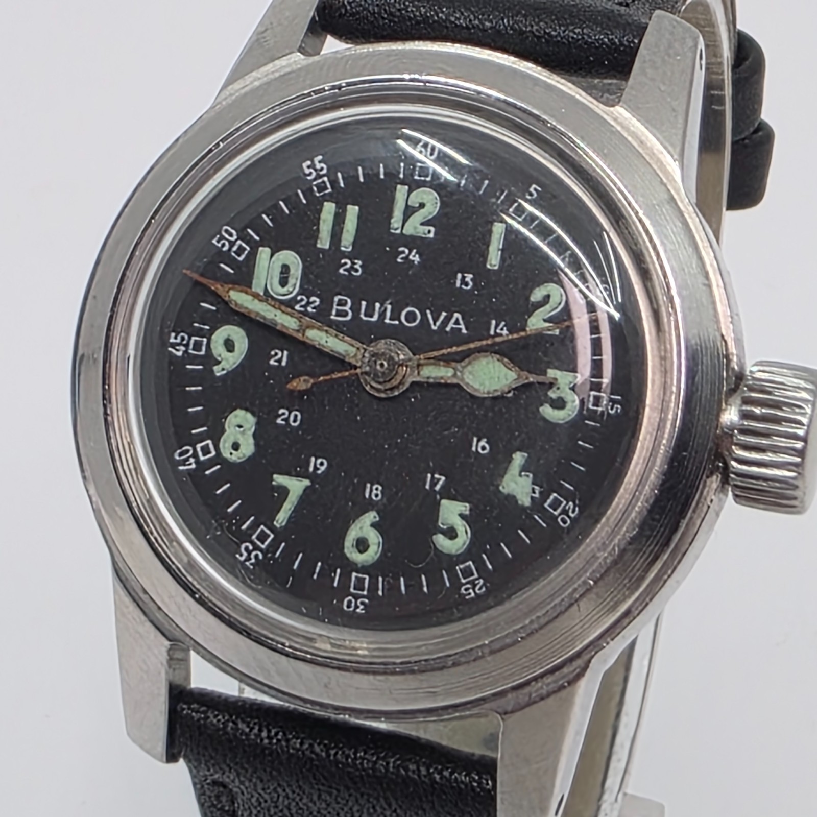 1959 Bulova MIL-W-3818A Hack US Military Issued Stainless Steel Wristwatch