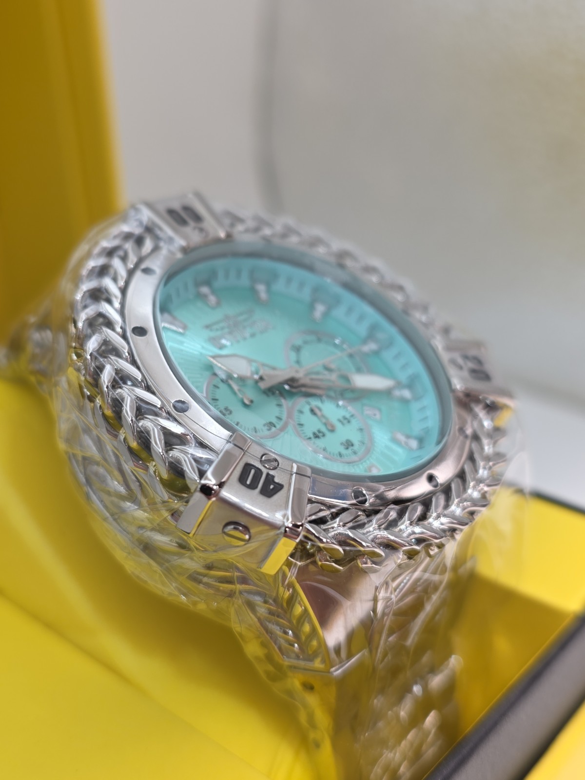 Invicta Bolt Hercules Mens 54mm Silver Tone Bracelet Chrono Watch Men’s Watch
