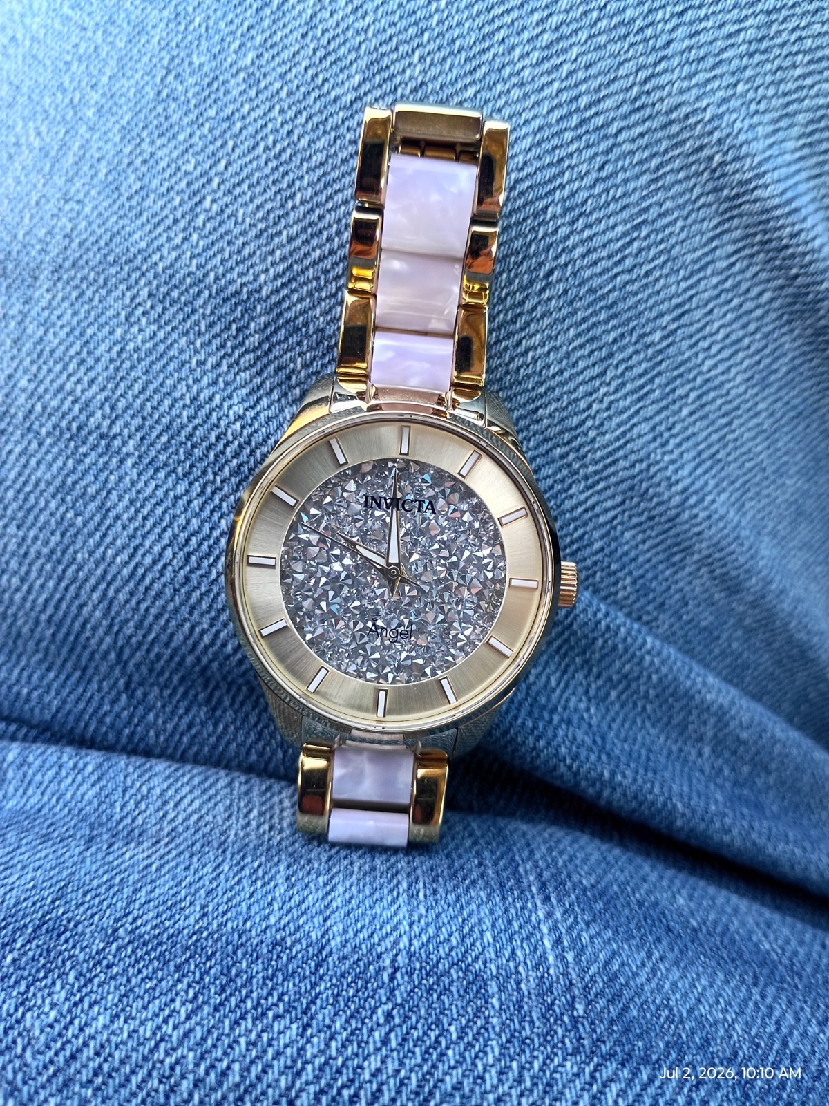 Invicta Angel Women’s Quartz Analog Two-Tone Steel Bracelet Watch 100m