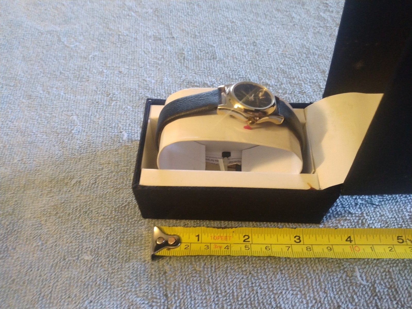 Vtg Massini Wristwatch Quartz Leather Band NIP