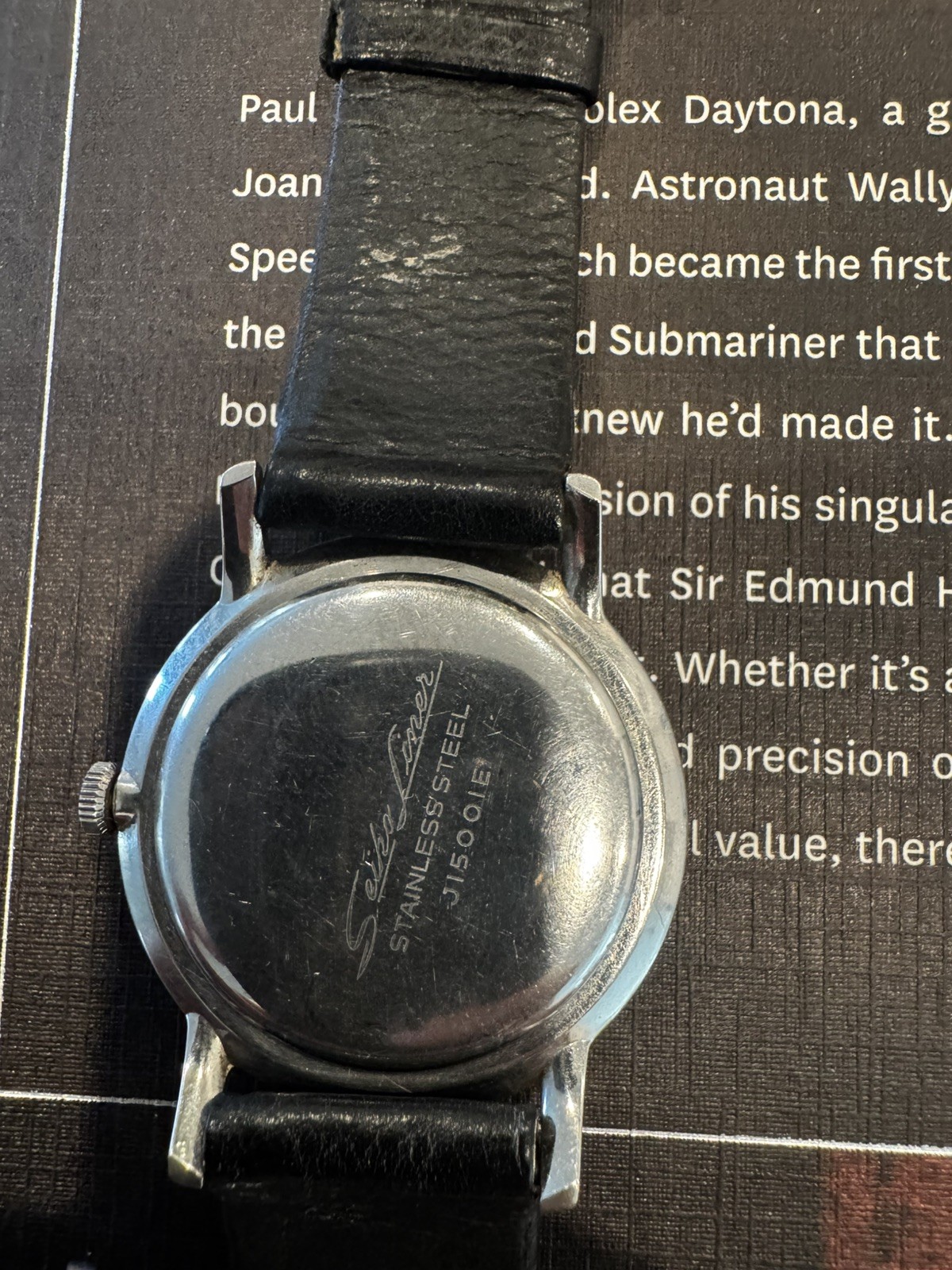 Seiko Liner 23 Jewels Manual Wind Vintage Watch Special Dial