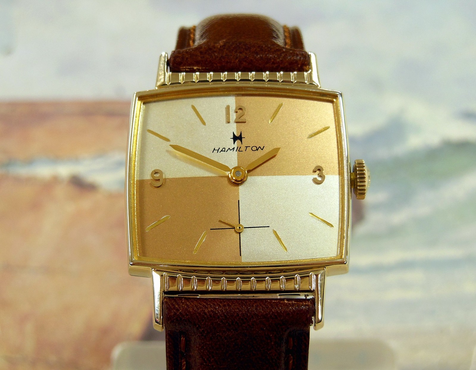 1962 Vintage HAMILTON GARY, Stunning Salmon/Silver Dial, Serviced with warranty
