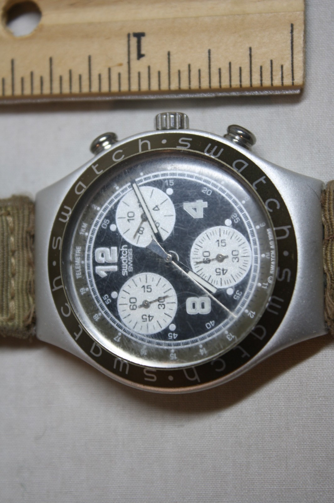 Swatch Irony Chronograph Watch Working New Battery!