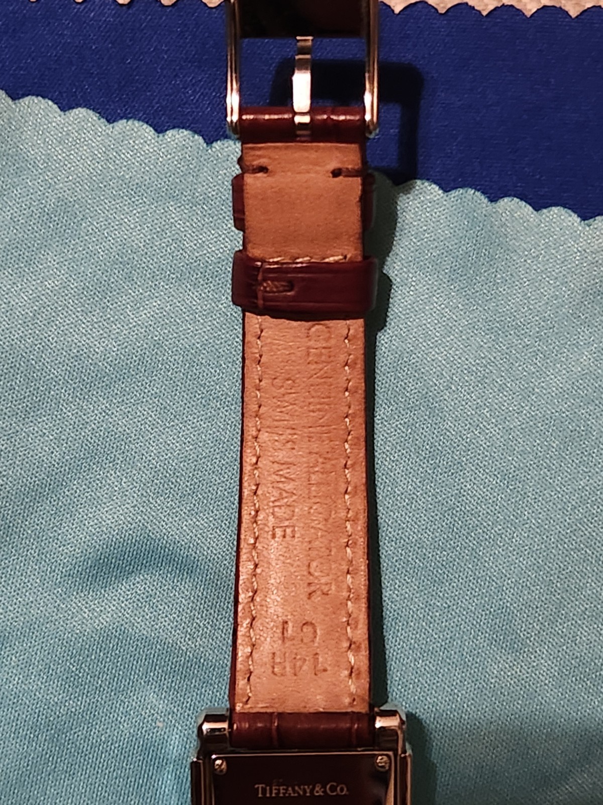 Tiffany’s Grand Ladies’ Swiss Made Quartz Watch Bronze Dial Crocodile Strap