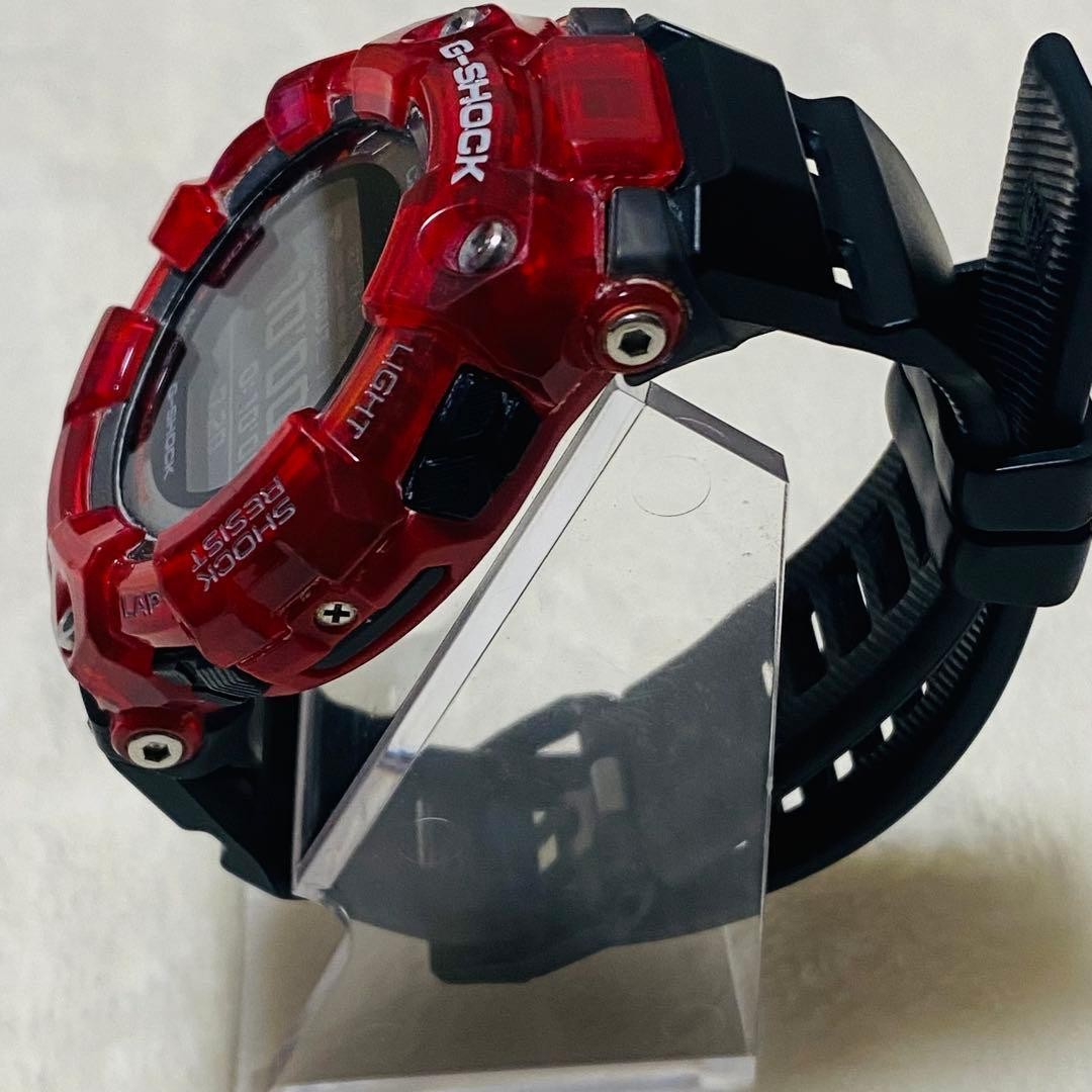 CASIO G-SHOCK G-SQUAD GBD-100SM-4A1JF Digital Watch Clear Red Black Used Japan