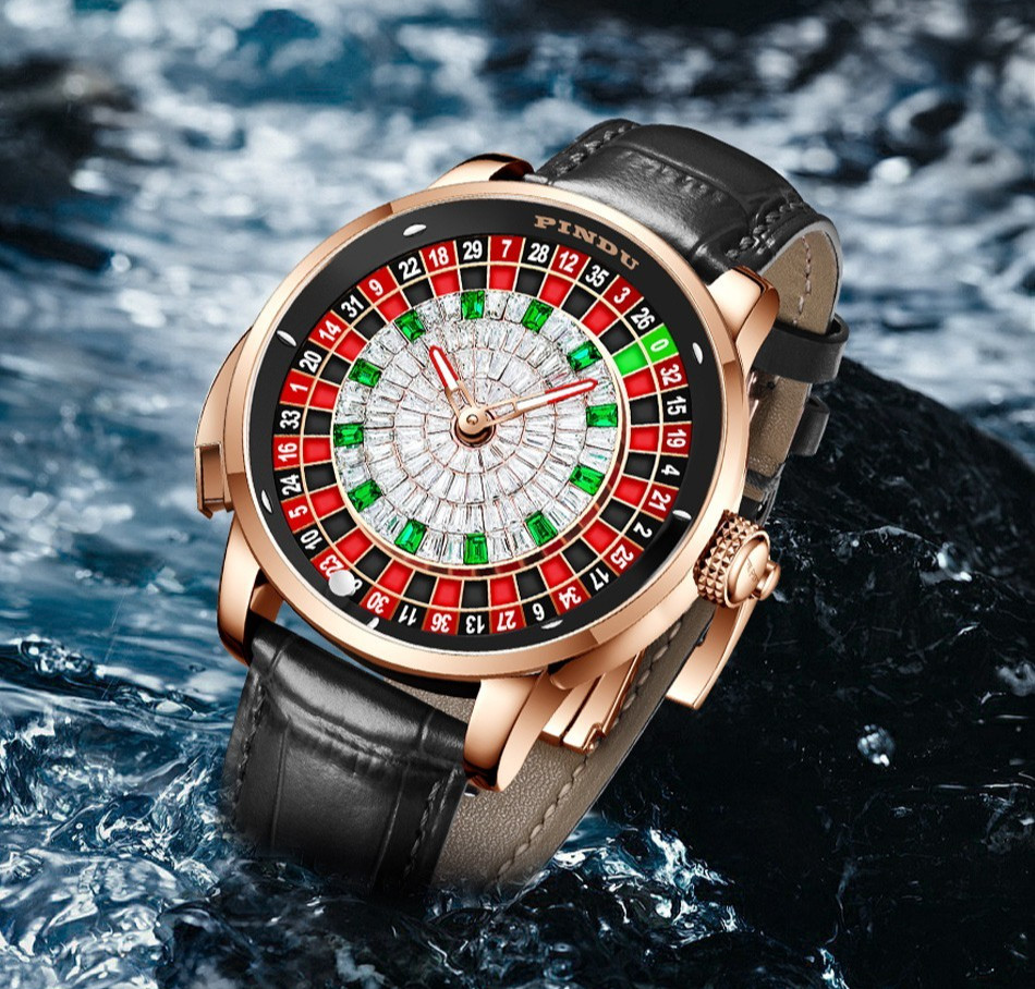 2024 PINDU Men’s automatic mechanical watches roulette button business luxury