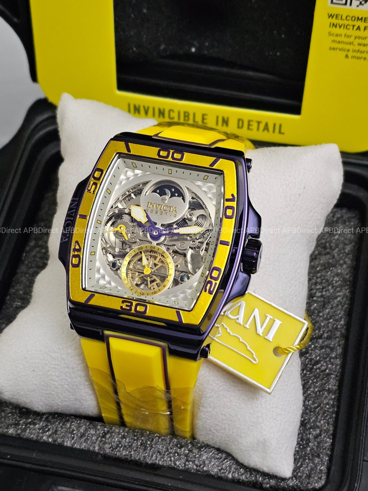 Invicta S1 Rally – DIABLO – Dual Time Automatic Dark Purple Reserve Mens Watch
