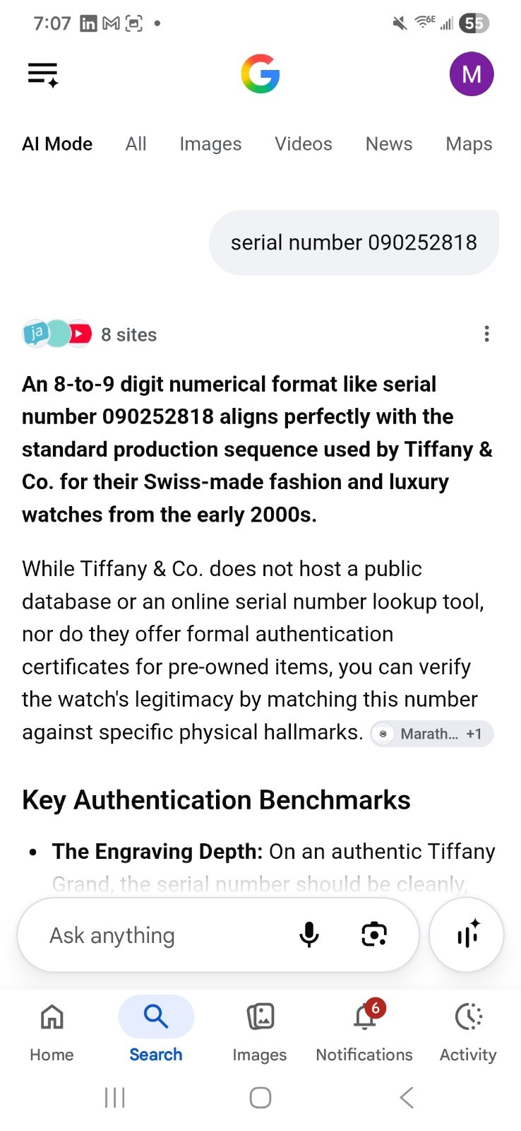 Tiffany’s Grand Ladies’ Swiss Made Quartz Watch Bronze Dial Crocodile Strap