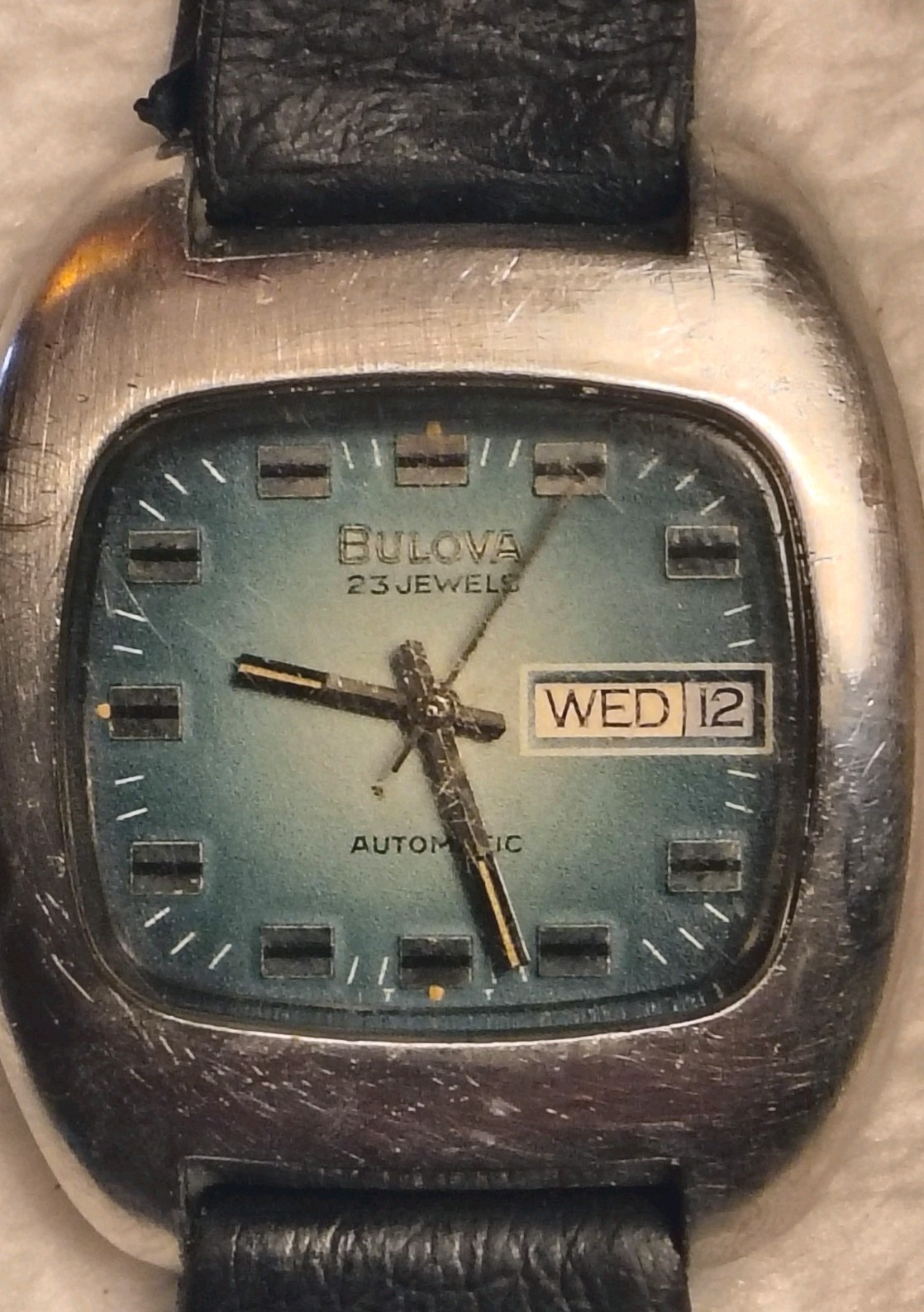 VINTAGE SEIKO AUTOMATIC 17J DUAL TONE BLUE DIAL 7009-5050 JAPAN MEN’S WORKING