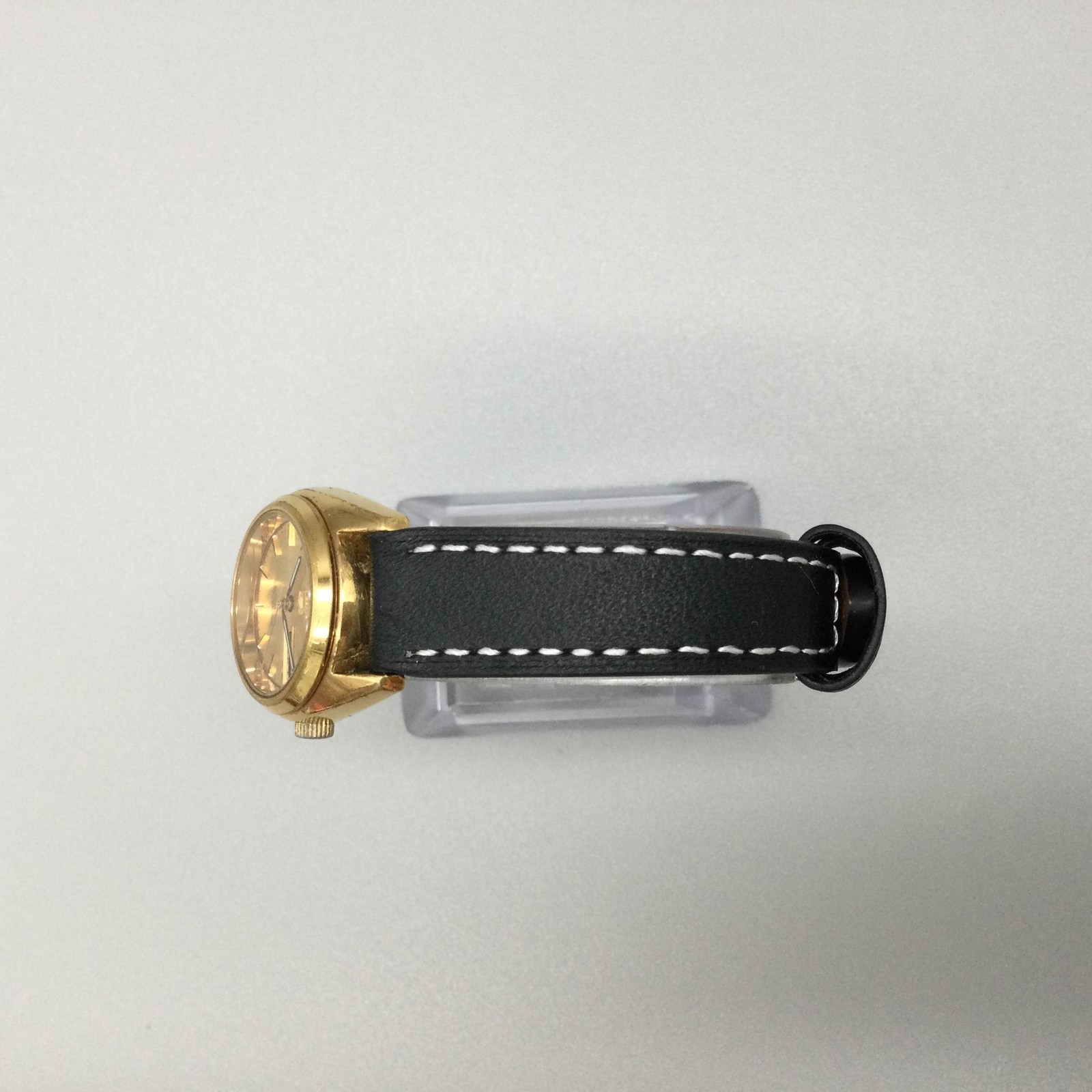 Vintage Seiko 5 Automatic 17j Womens Watch 23mm Gold Tone 4206-0339 Leather