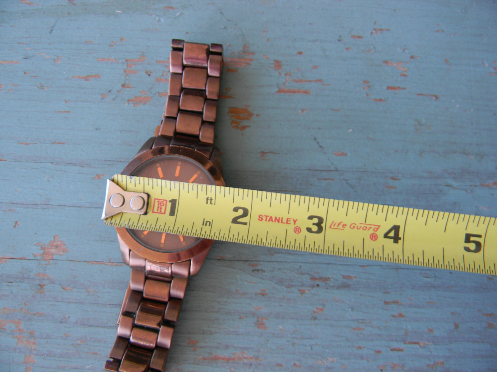 LOUIS ARDEN MEN’S BRONZE FINISH STAINLESS STEEL WATCH **NEEDS BATTERY