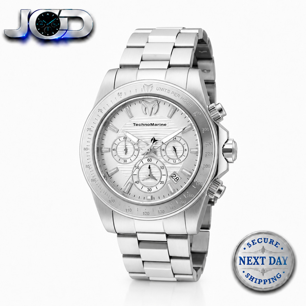 TechnoMarine TM-219000 Chronograph 42mm Men’s Stainless Steel Watch New In Box