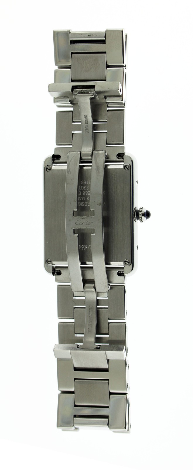 Cartier Tank Solo 3169 27mm Stainless Steel Diamond Quartz Watch
