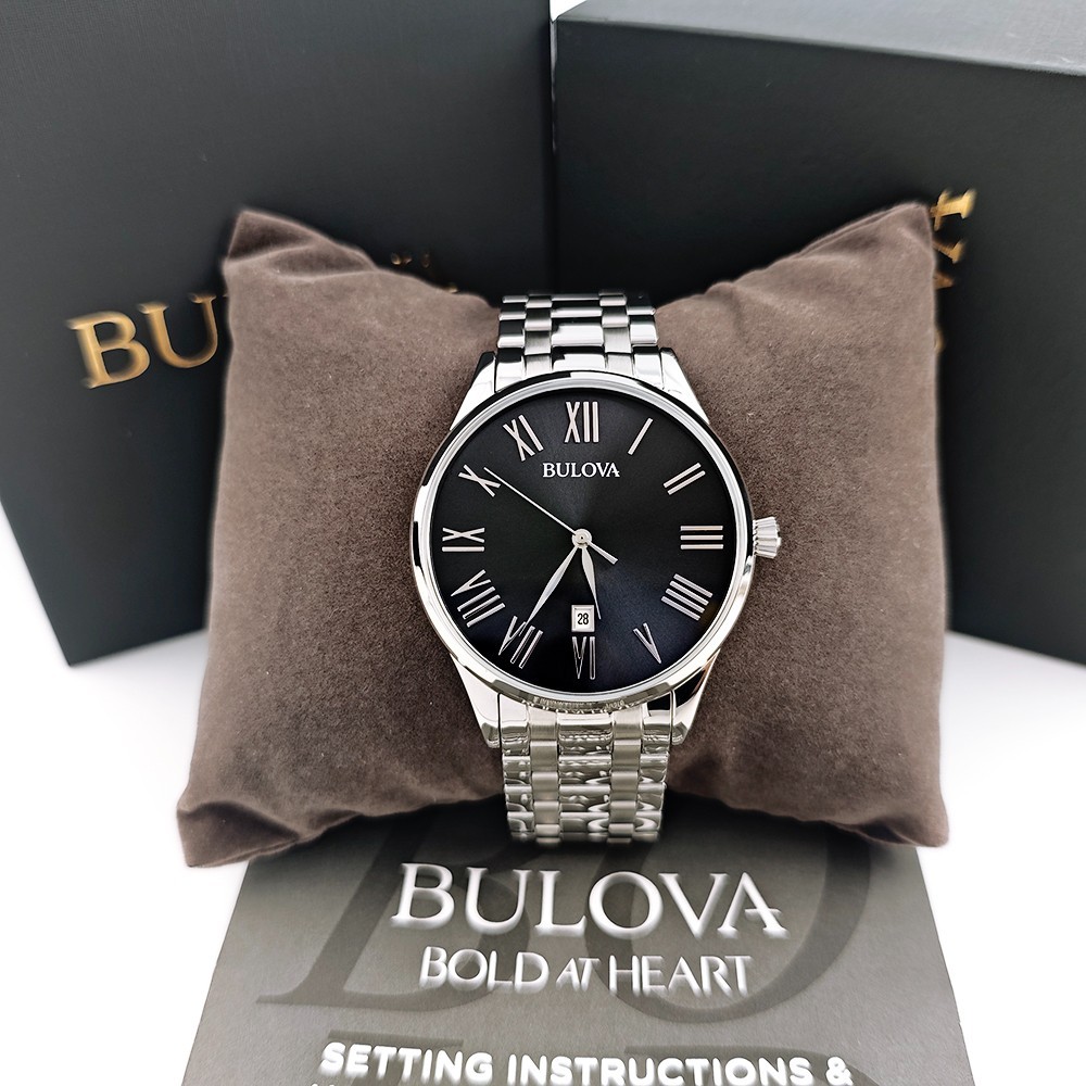 Bulova 96B261 Classic Gray Dial Silver-Tone Bracelet Men’s 40mm Quartz Watch