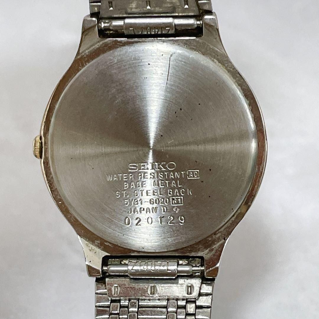 Seiko 5Y31 6020 Quartz Slim Watch Crown Logo Vintage