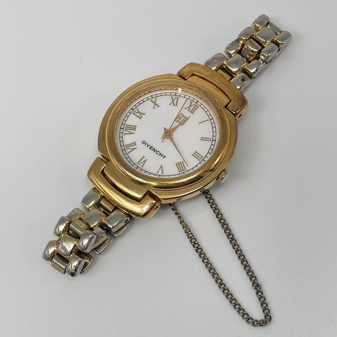 Givenchy Vintage Gold White Quartz Ladies Wristwatch Rare Japan 071124