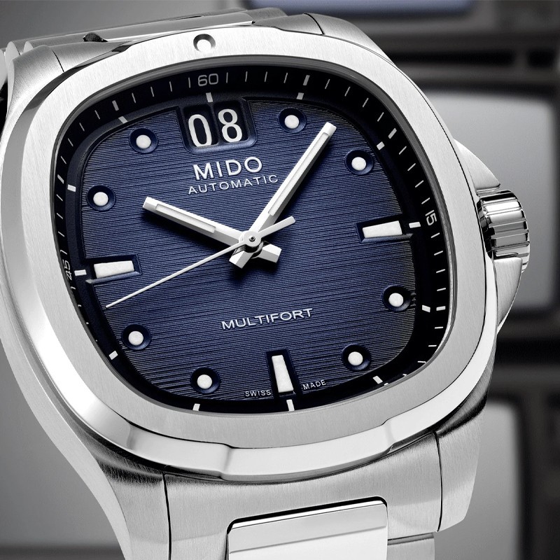 Mido Multifort TV Big Date Blue Dial Steel Men’s Watch M0495261104100