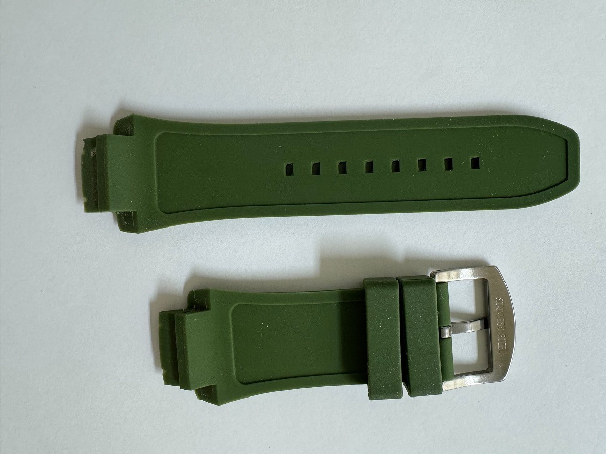 Swiss Legend Neptune Silicone/Rubber Green band strap for 53mm watches