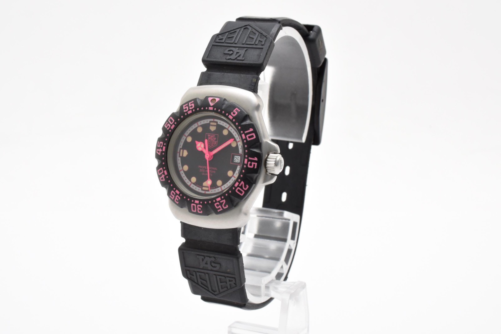 [Exc+5] Vintage TAG Heuer Formula 1 WA1417 Black Pink Dial Quartz Womens Watch