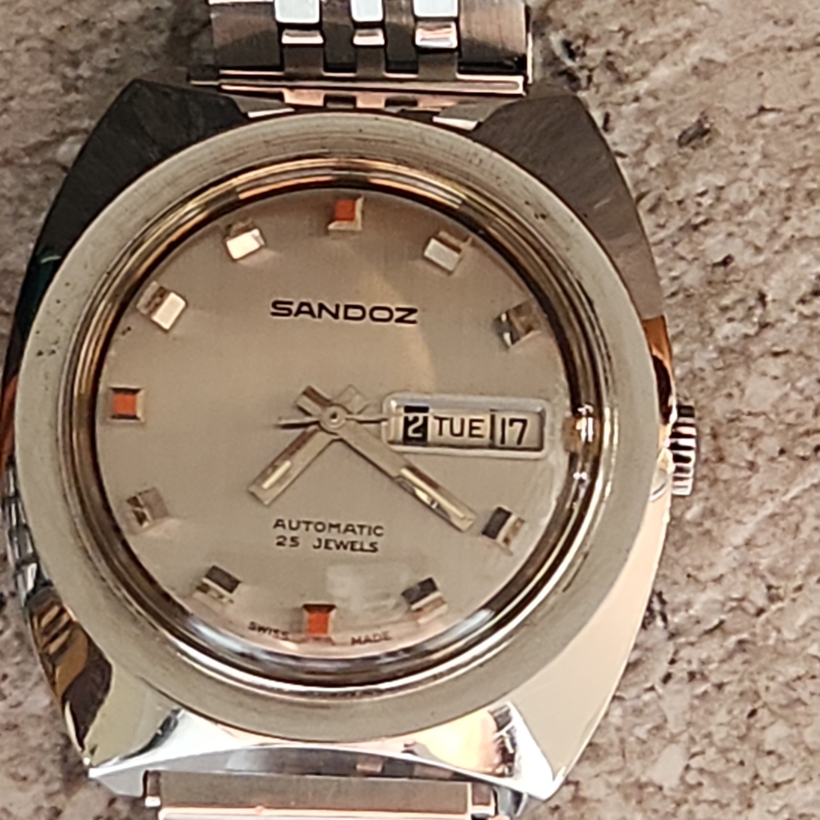 Vinrage Sandoz Automatic Watch. Rare Dial. Beautiful Piece. 1785Z-84-8