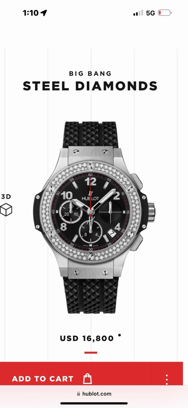 Hublot Big Bang Stainless Steel Chronograph 44MM Watch