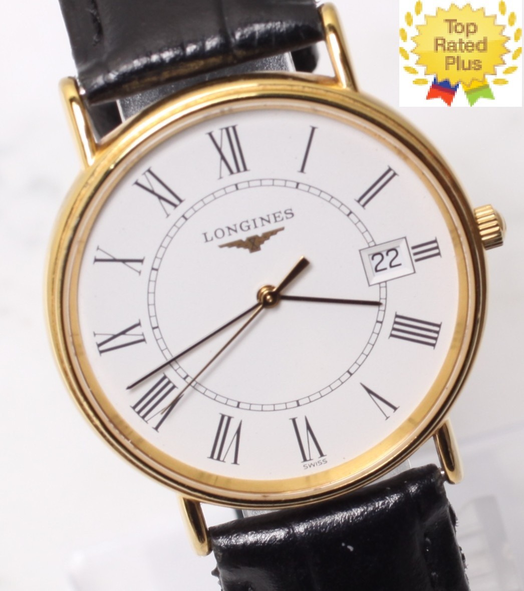 *NEAR MINT* LONGINES La Grande Classique L4.720.2 White Roman Quartz Mens Watch