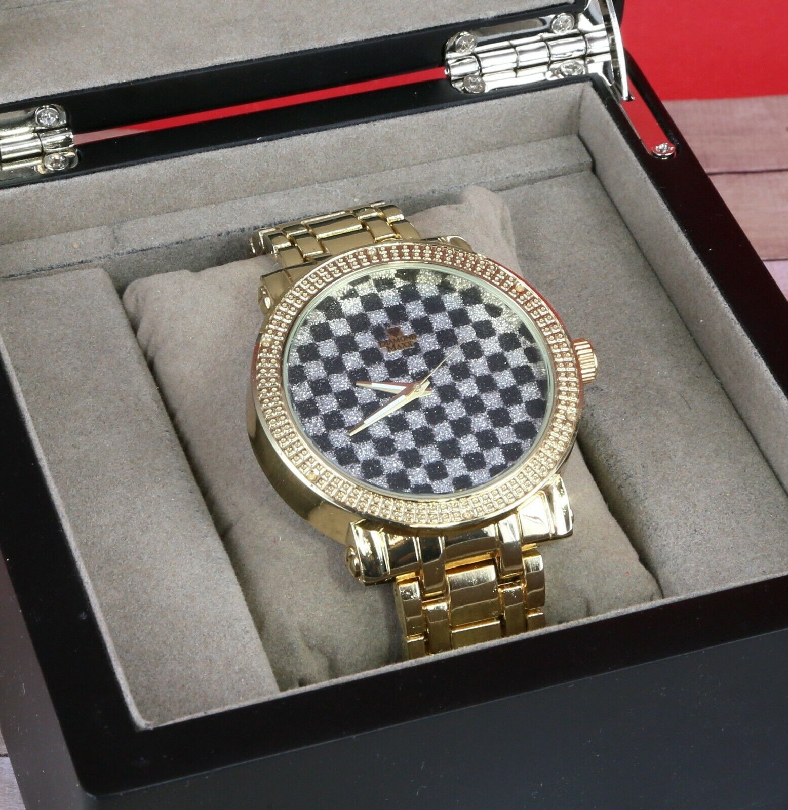 GP Men’s Real Genuine Diamond Metal Band Diamond Maxx Watch