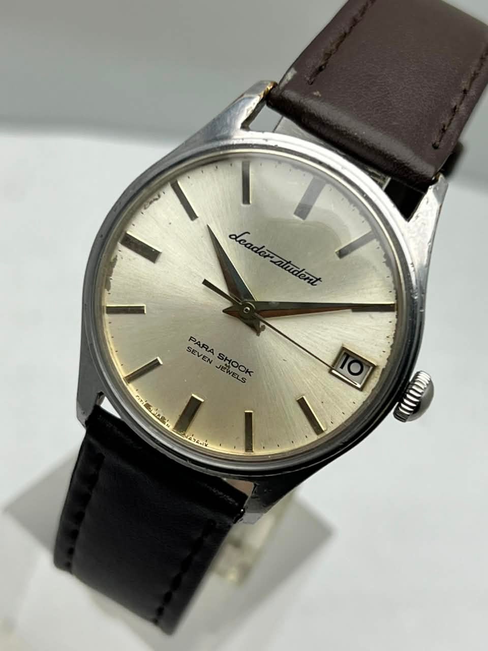 Vintage Citizen Leader Student Parashock Manual Wind 7 Jewels Men’s Wrist Watch