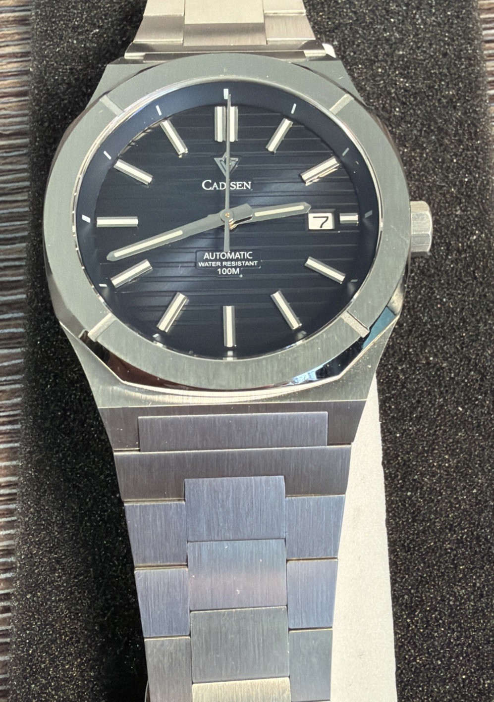 Brand NEW CADISEN Men’s Watch MIYOTA Automatic Blue Mechanical 10Bar Waterproof