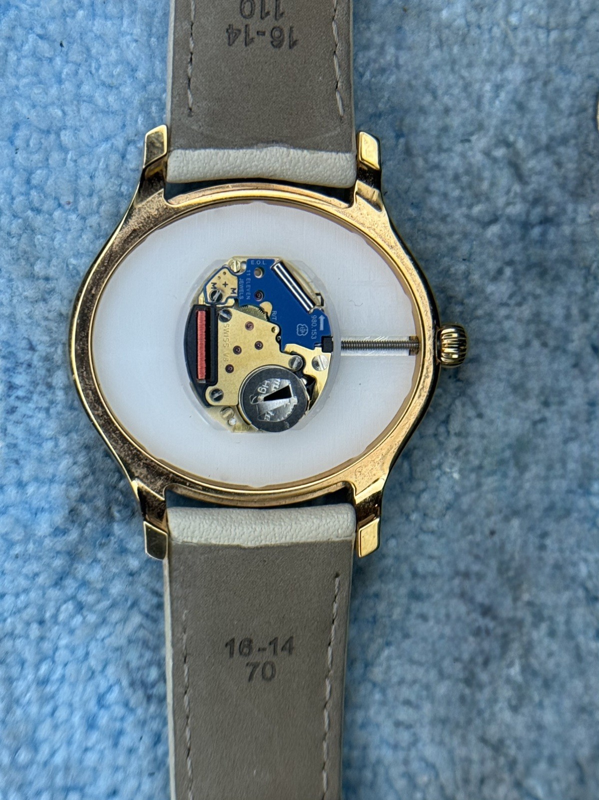 TISSOT BELLA ORA ROSE GOLD PVD OVAL CASE LADIES WATCH T103.310.36.113.01