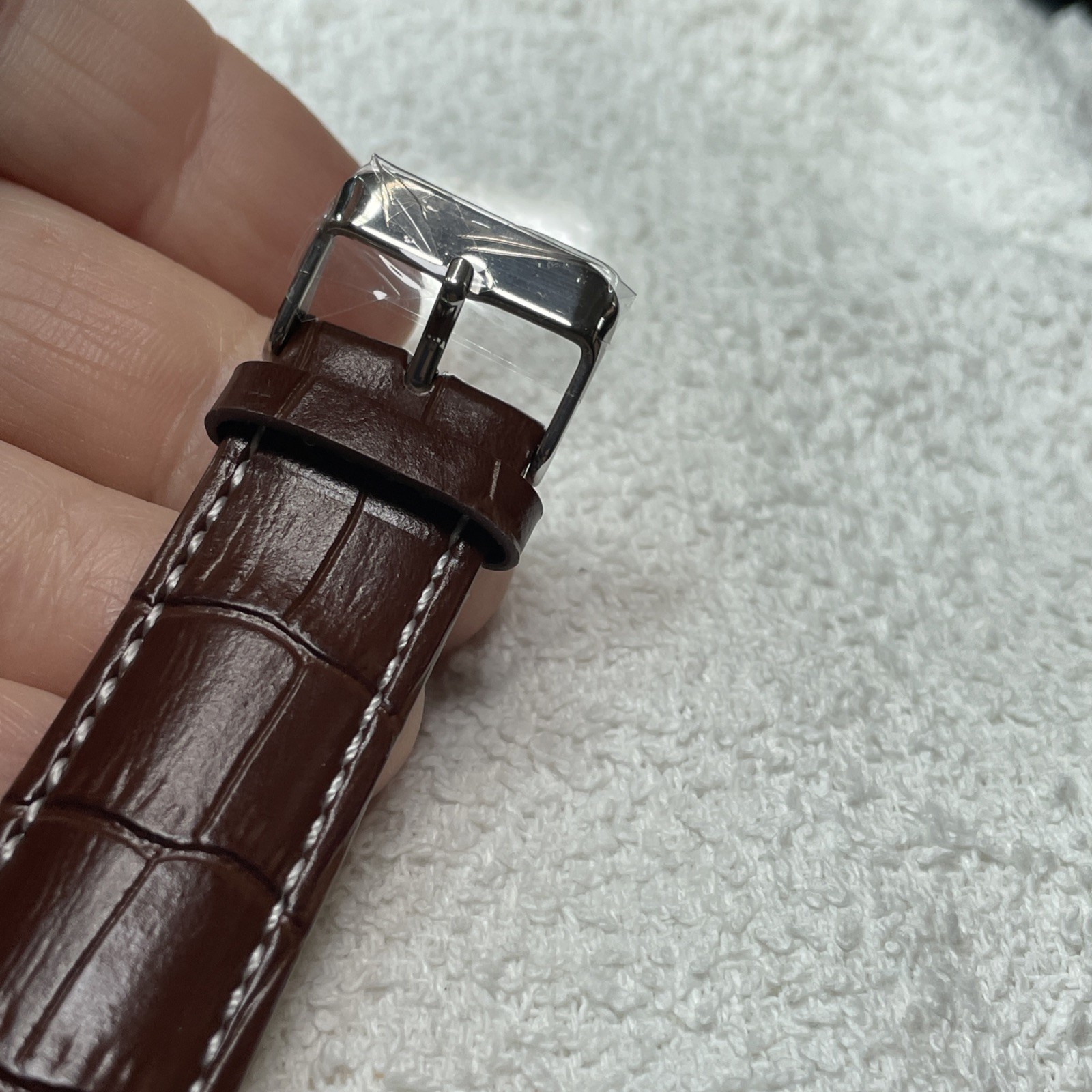 43MM QINGXIYA Men’s Chronograph Watch Leather Strap Tested USA ships
