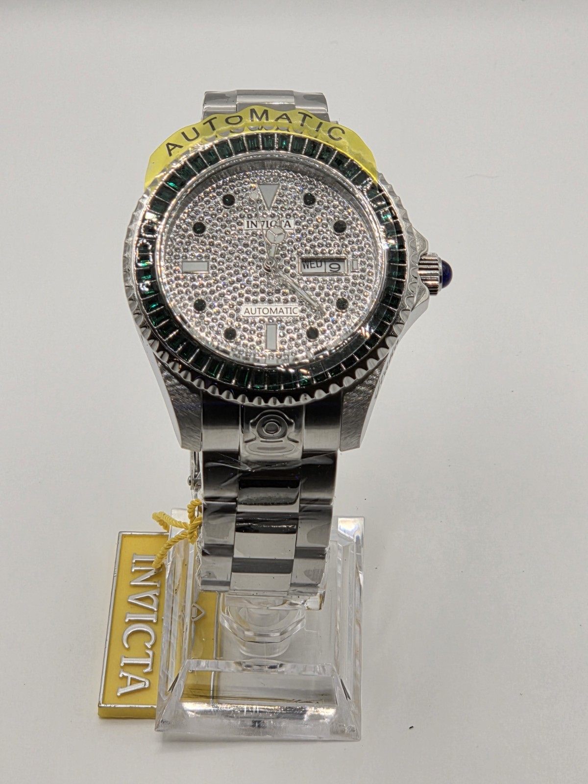Invicta Grand Diver 47mm Automatic Crystal Accented Bracelet Watch 33056