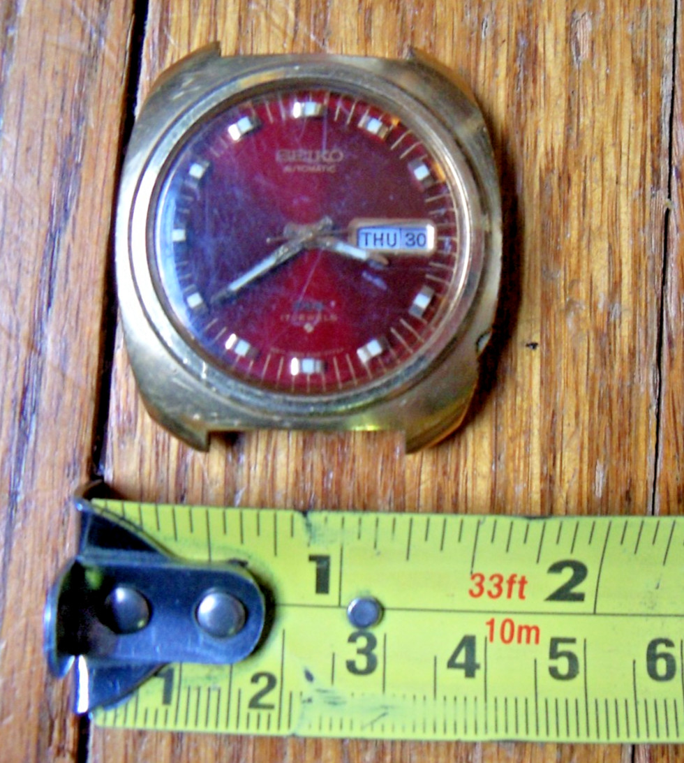 Vintage Burgundy Seiko DX Cushion Day-Date Automatic Men’s Watch 1970’s RARE