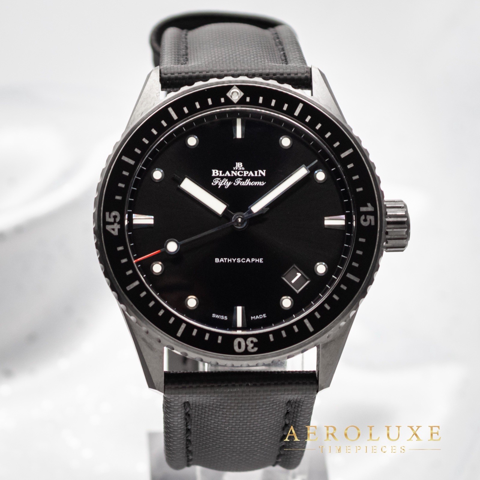 2022 Blancpain Bathyscaphe 43.6 Ceramic Black B&P 5000-0130-B52A