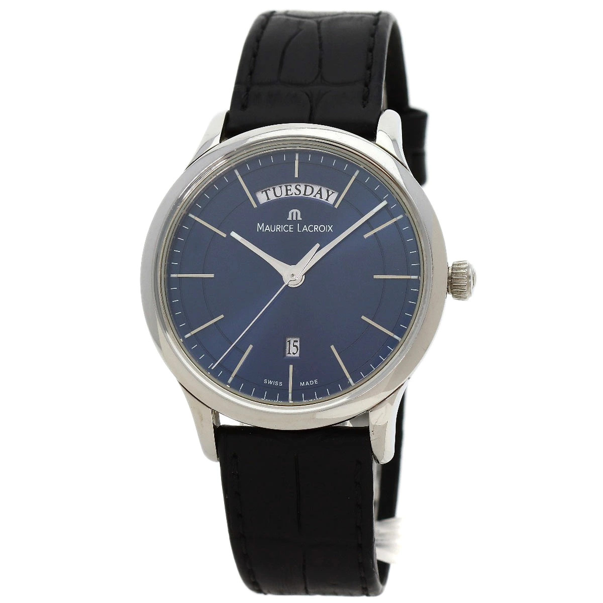 [B1R] Maurice Lacroix Le Classique Stainless Leather Men’s Watch [g3v]