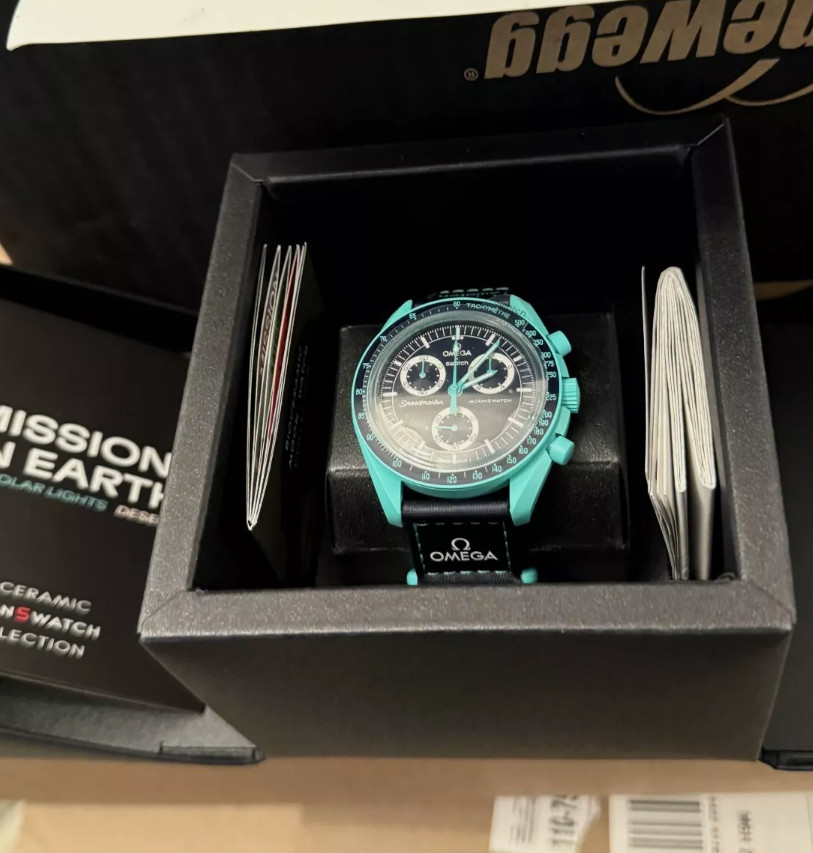 Swatch x Omega Bioceramic Moonswatch Mission To Earth POLAR LIGHTS – Fast Ship